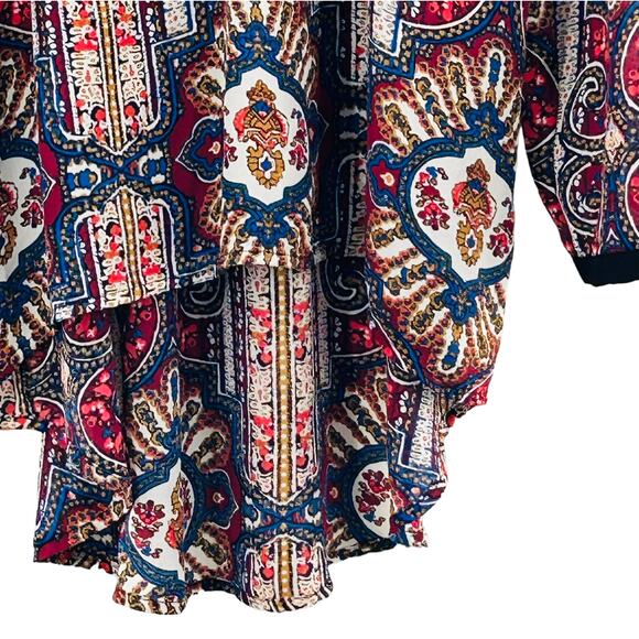 Faded Glory Blouse Womens Plus Size L V Neck Cold Shoulder Sleeve - Picture 7 of 12